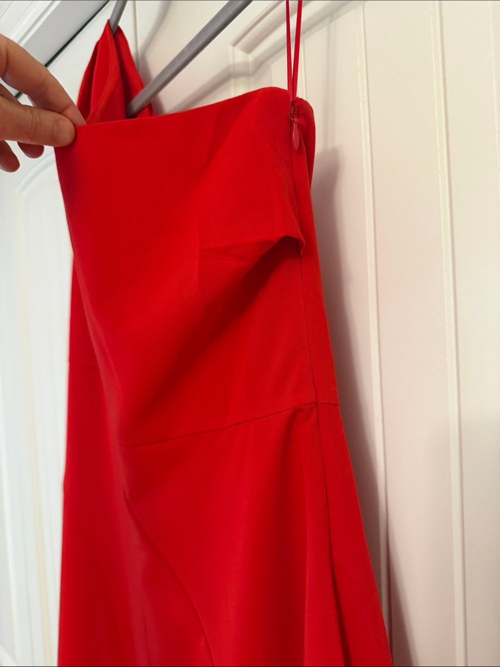 Tuckernuck x India Hicks NWT medium Fiery Red One-Shoulder A-Line Dress - Picture 6 of 8